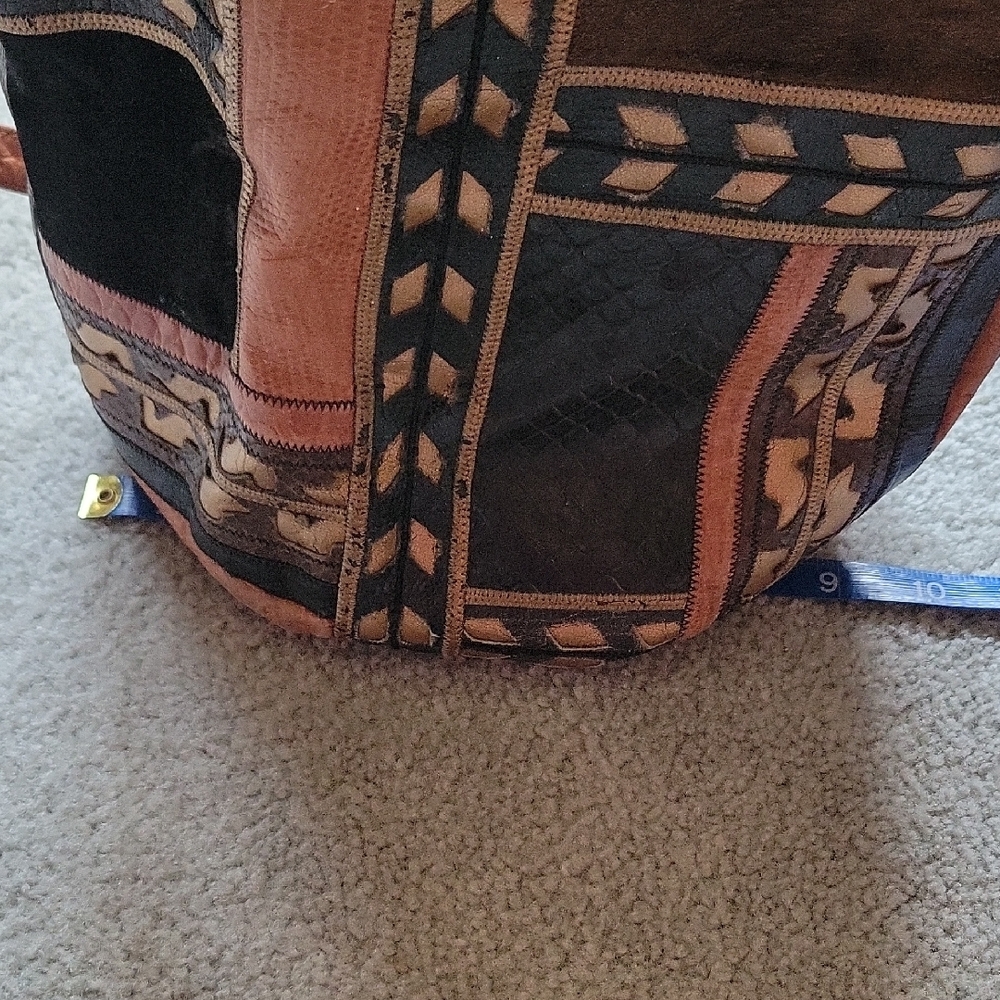 Patchwork Leather Shoulder Bag - image 3